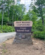 Black Mountain Campground sign
